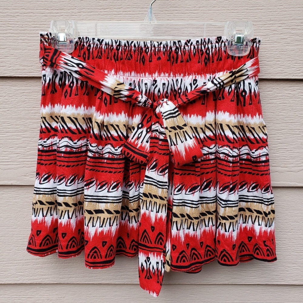 Forever 21 Tribal Print Mini Skater Skirt